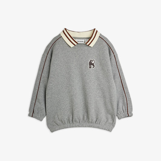 Mini Rodini Panther Patch Piping Collar Sweatshirt