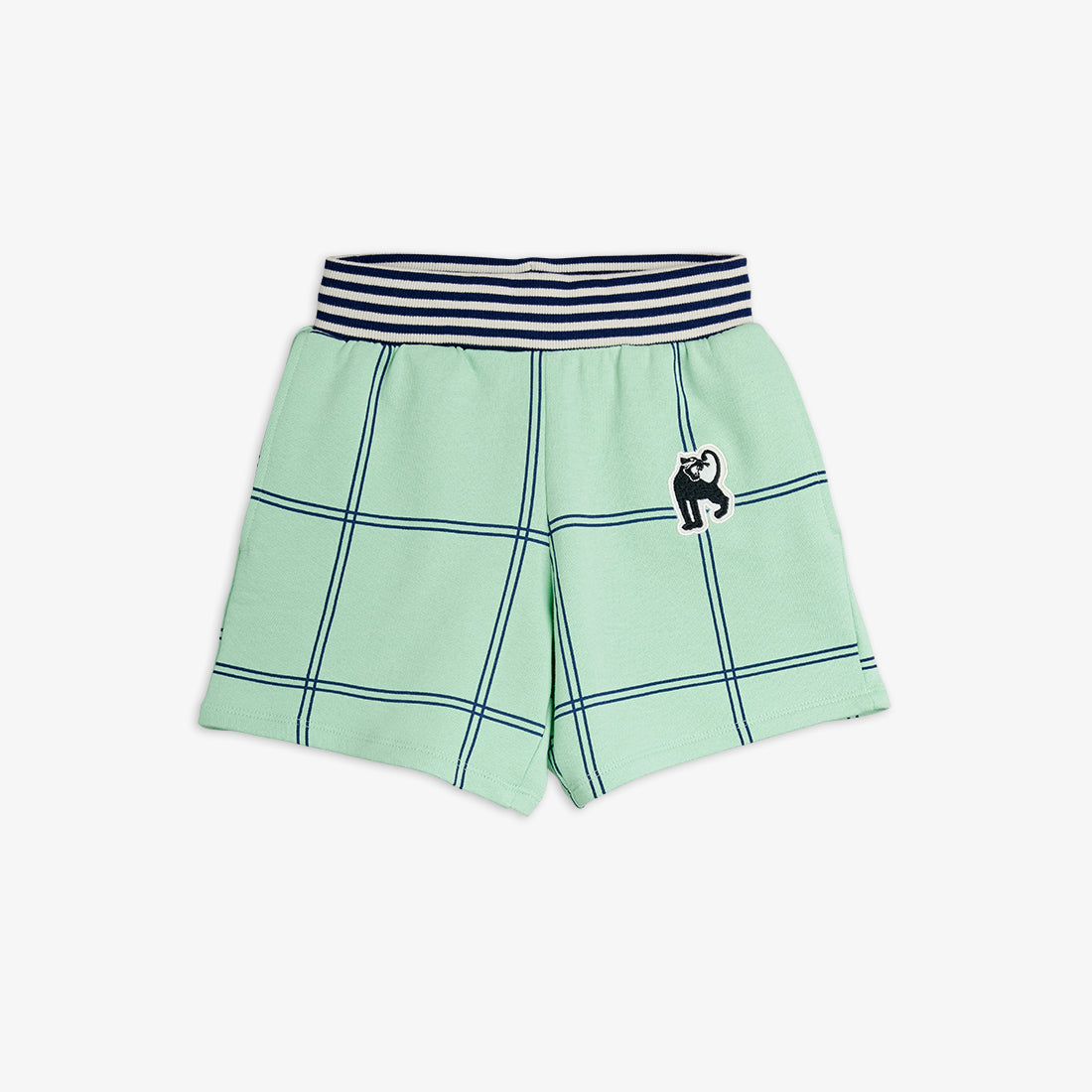 Mini Rodini Check Panther Patch Sweatshorts