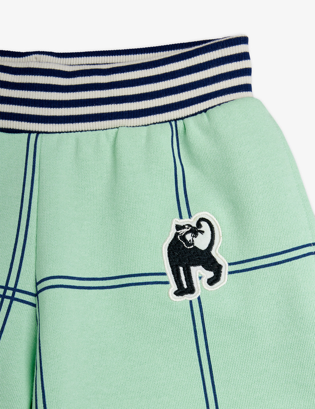 Mini Rodini Check Panther Patch Sweatshorts