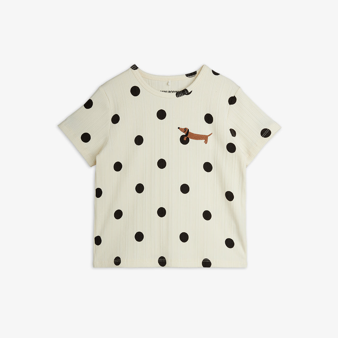 Mini Rodini Dots Dog Short Sleeve Tee