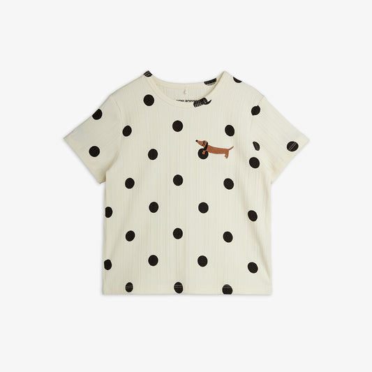 Mini Rodini Dots Dog Short Sleeve Tee