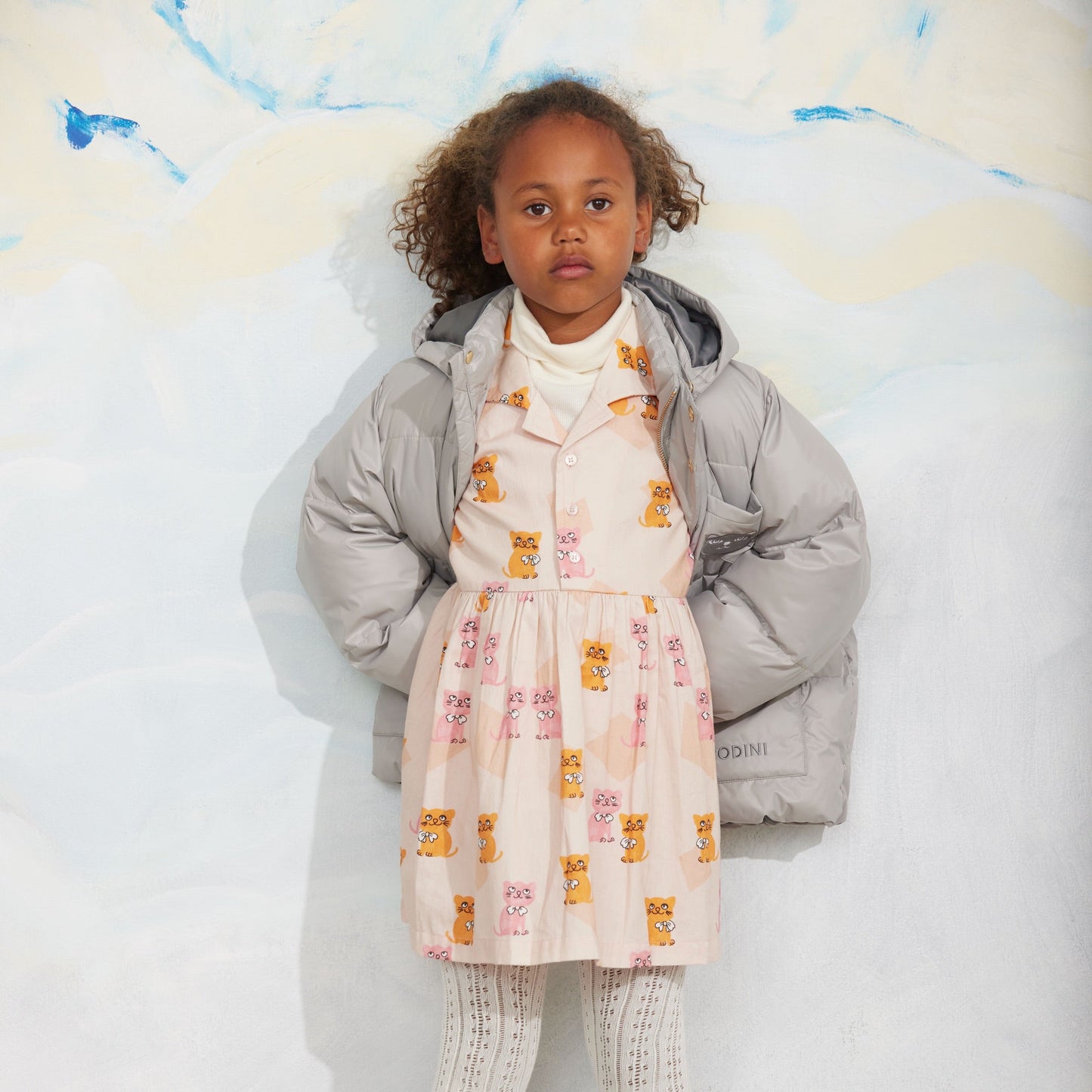 Mini Rodini Kittens Long Sleeve Dress