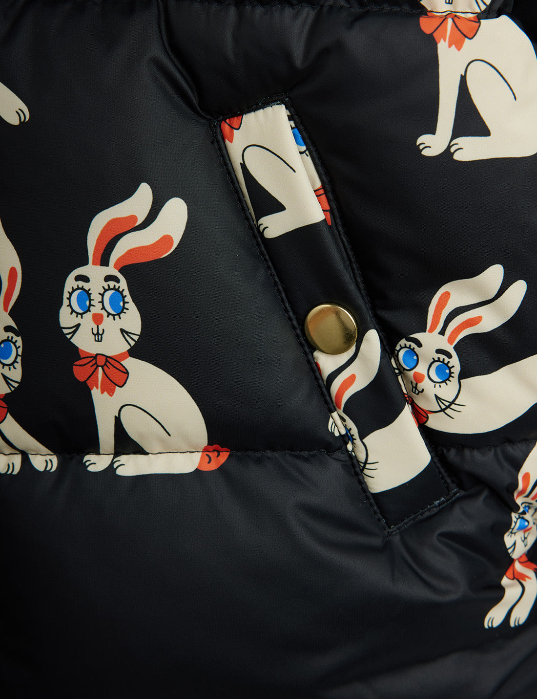 Mini Rodini Rabbits Hooded Puffer