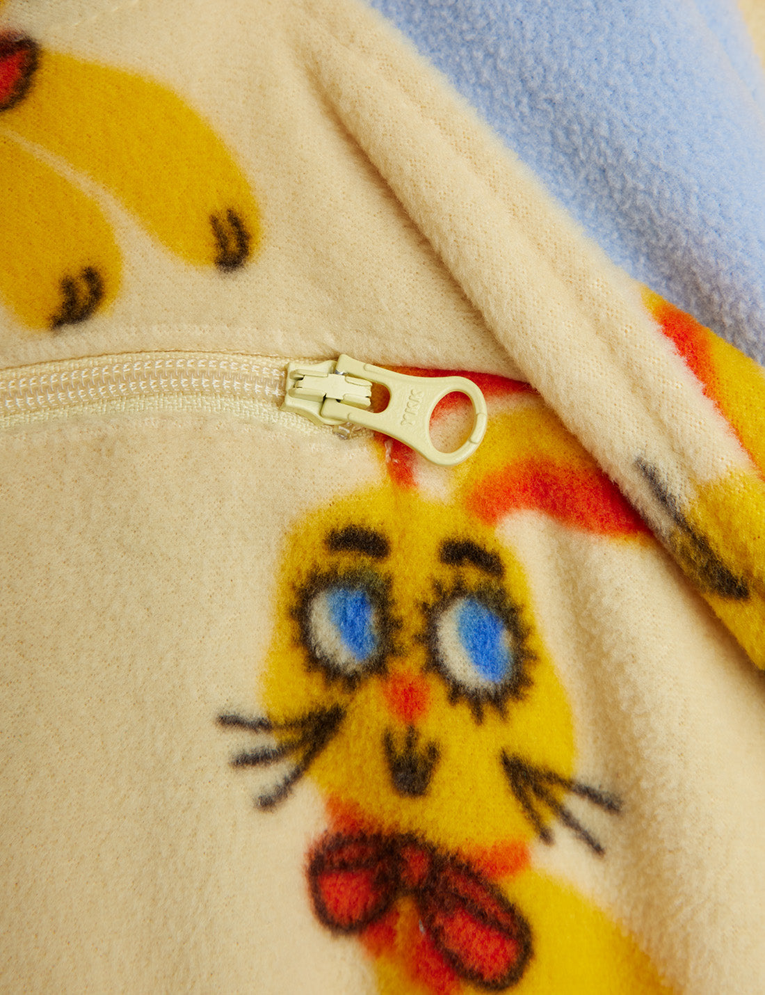 Mini Rodini Rabbits Fleece Half Zip Sweater