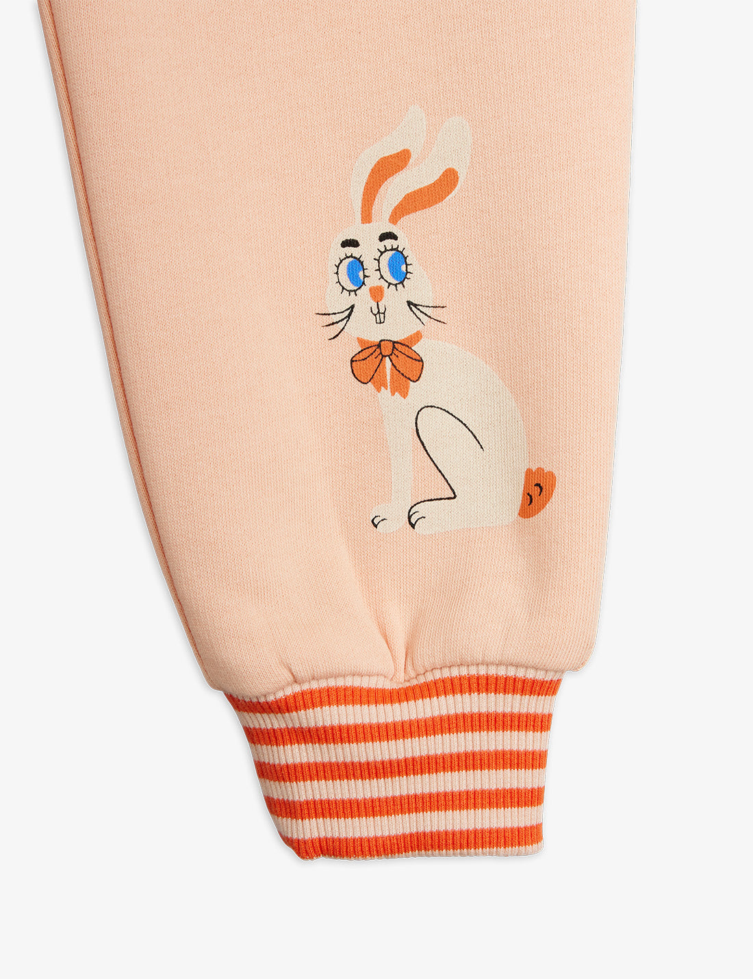Mini Rodini Rabbits Pink Cuffed Sweatpants