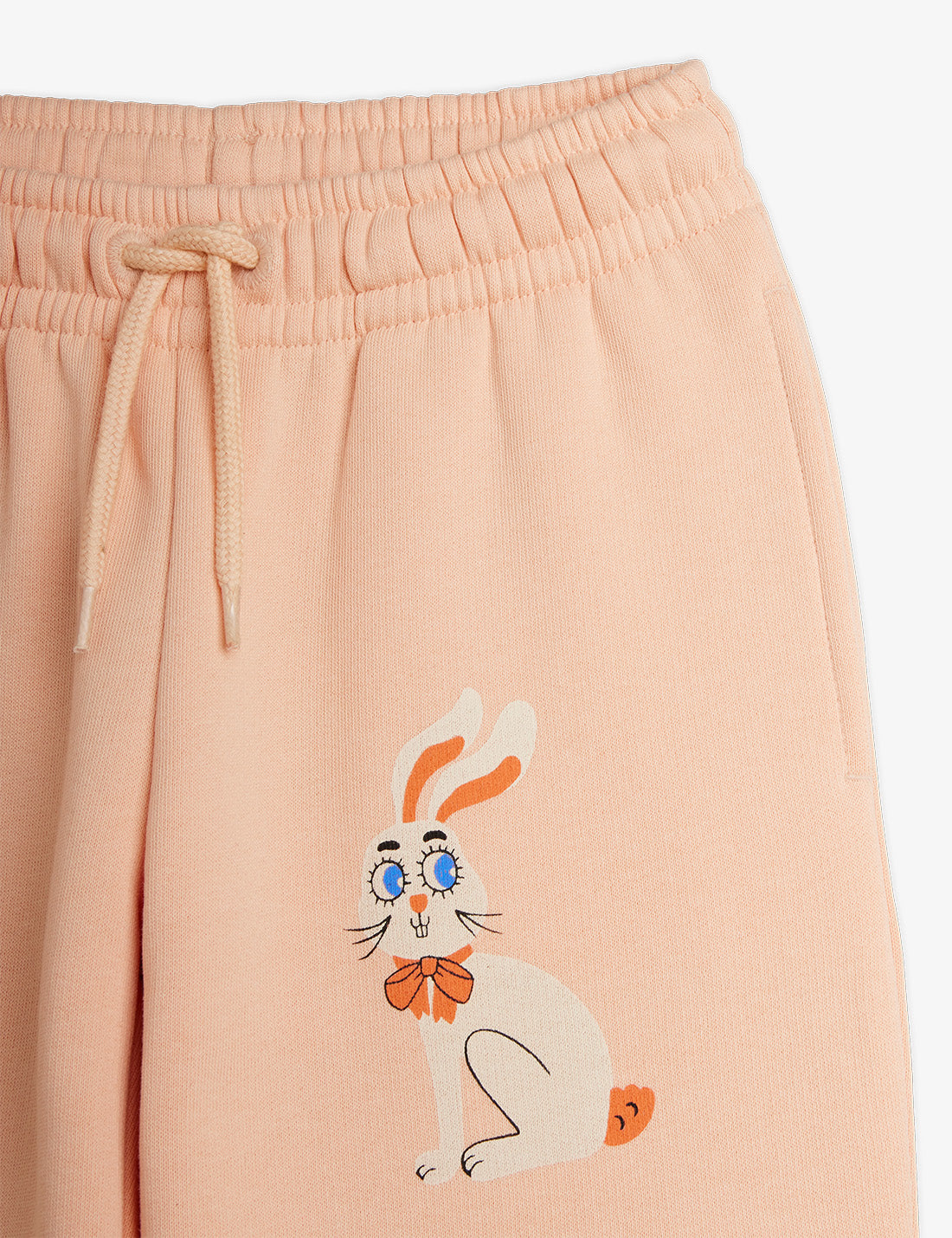 Mini Rodini Rabbits Pink Cuffed Sweatpants