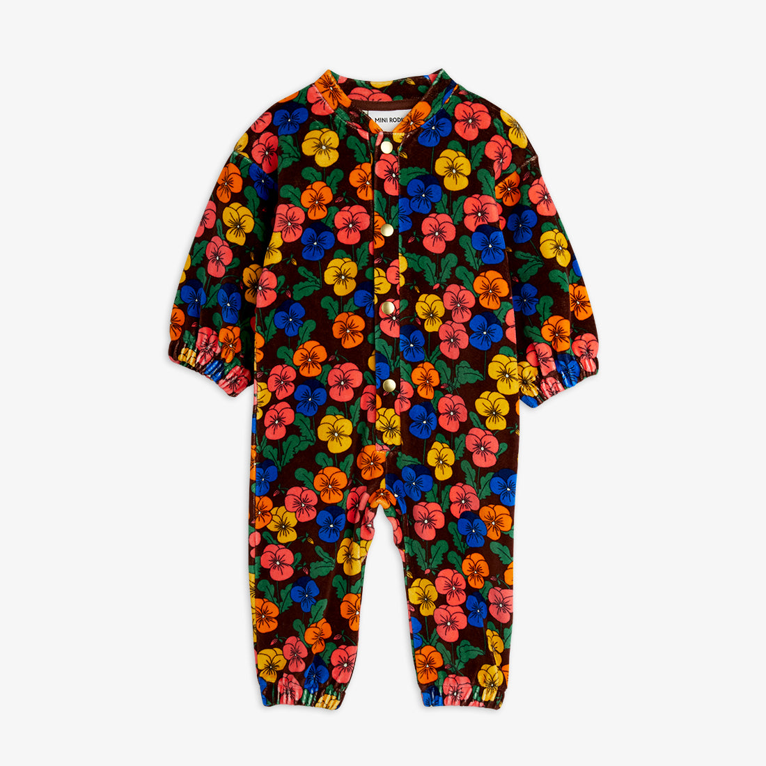 Mini Rodini Violas Velour Onesie