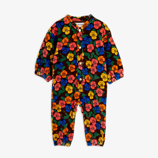 Mini Rodini Violas Velour Onesie
