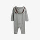 Mini Rodini Rabbit Ear Fine Knit Baby Jumpsuit