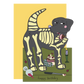 Hey Dog Skeleton Greeting Card
