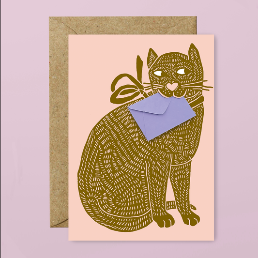 Lino Cat - Two Cards In One!