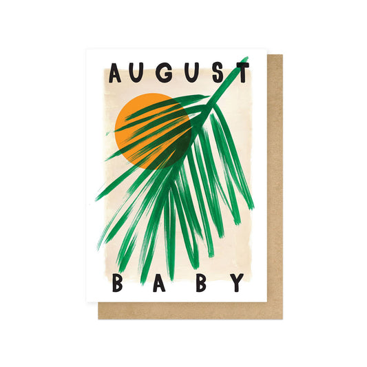 August Baby Greeting Card