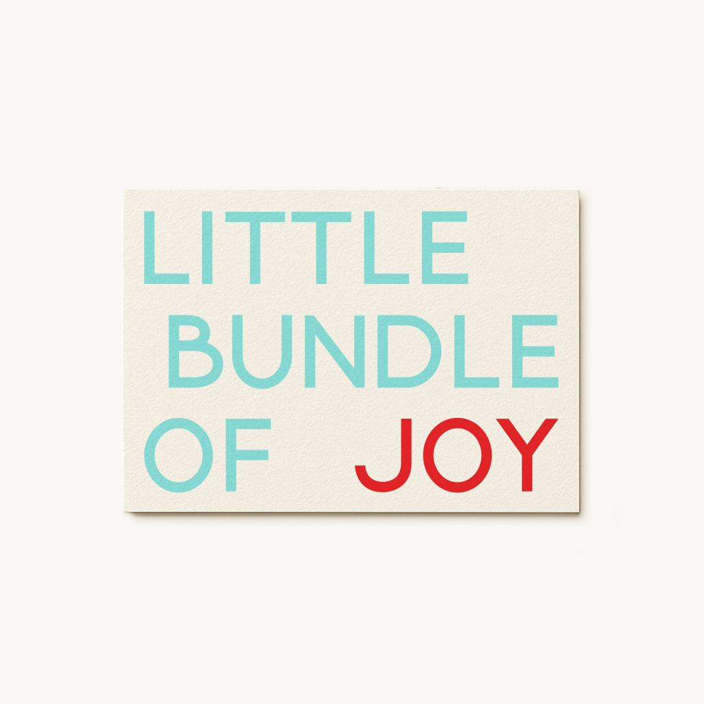Bundle Of Joy Blue Greeting Card
