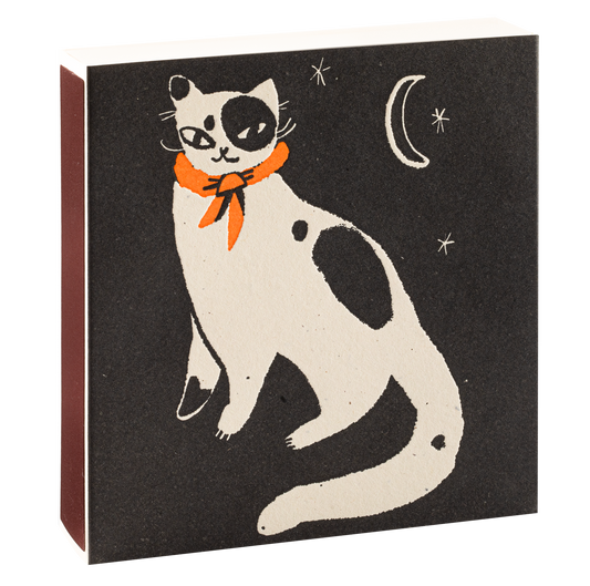 Black Spotted Kitten Square Safety Matches