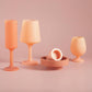 Terra + Peach Stemm Silicone Unbreakable Wine Glasses