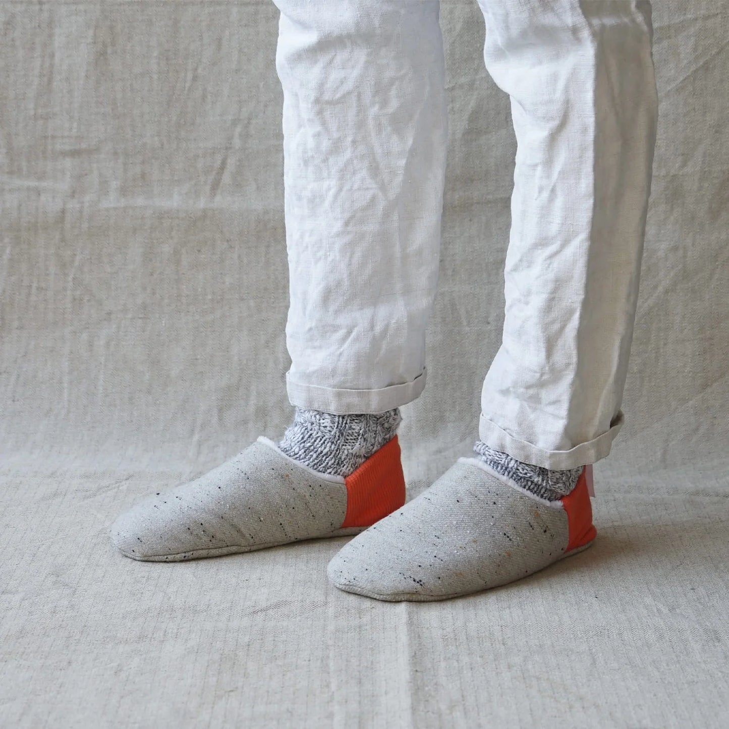 Colour Nep Calze x Cream Micro Boa Room Shoes