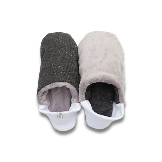 Colour Nep Calze x Grey Micro Boa Room Shoes