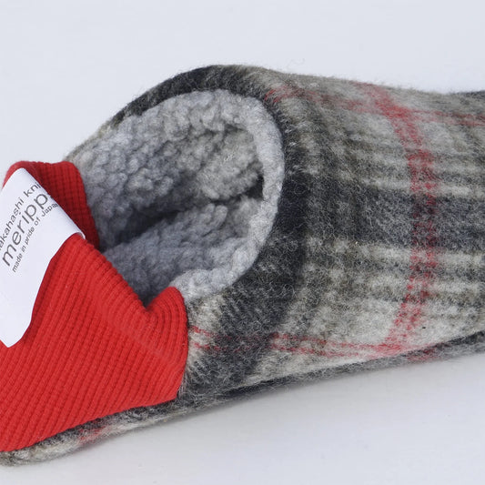 Shaggy Tartan x Quilted Boa Room Shoes