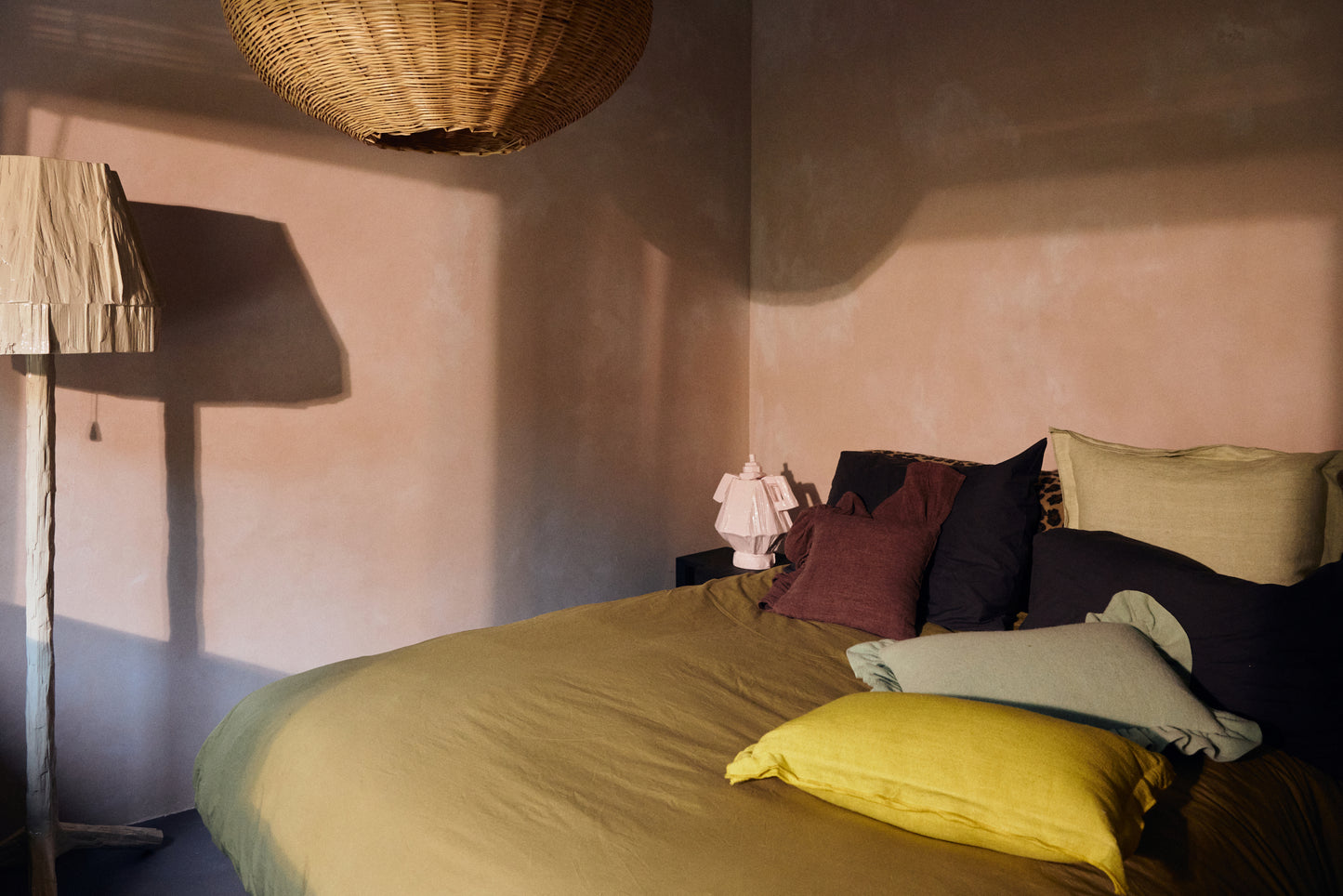 HKliving Lemongrass Linen Pillow