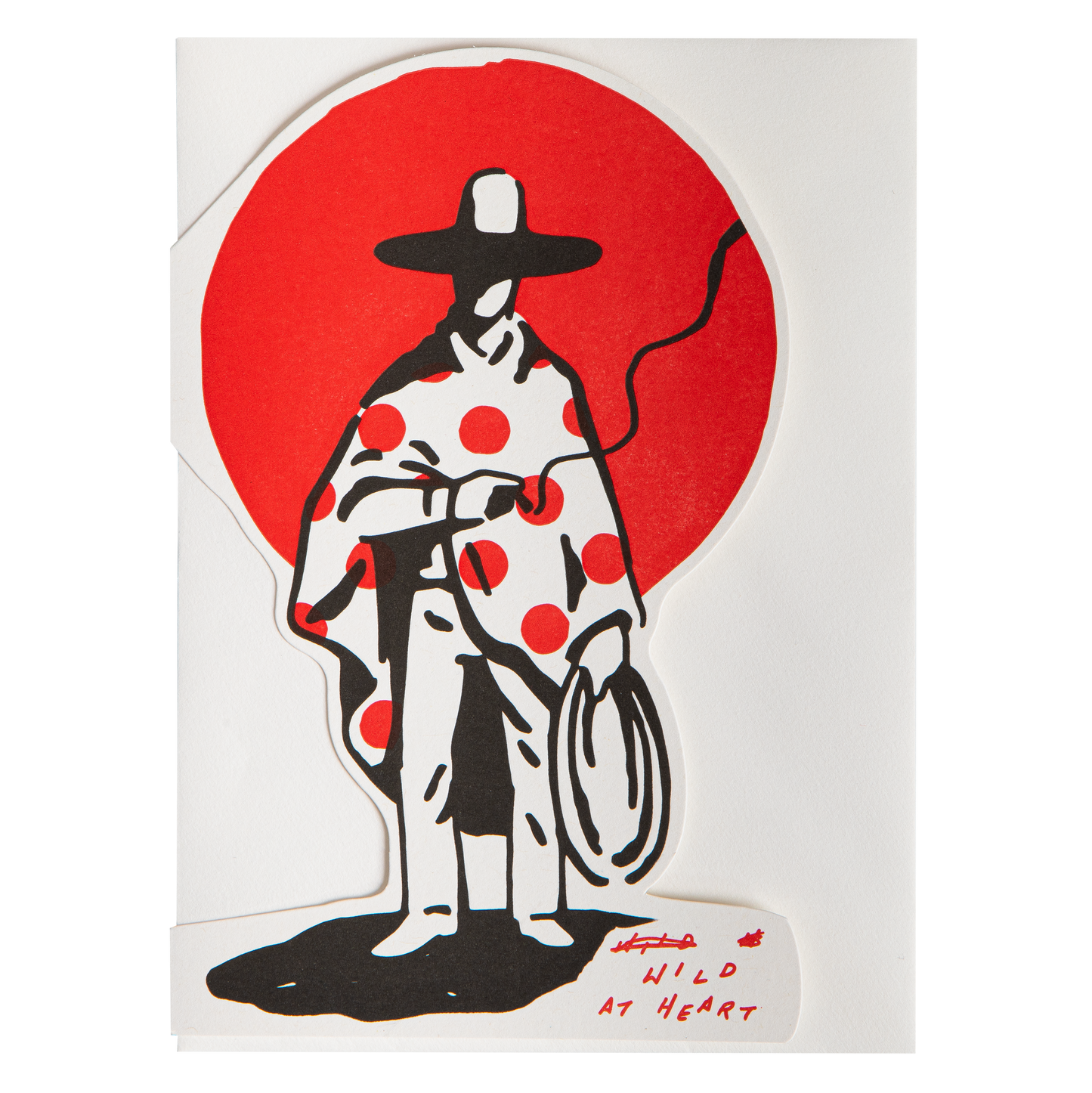 Wild At Heart Cowboy  Letterpress Greeting Card