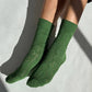 Le Bon Shoppe Palm Green Modal Eyelet Socks