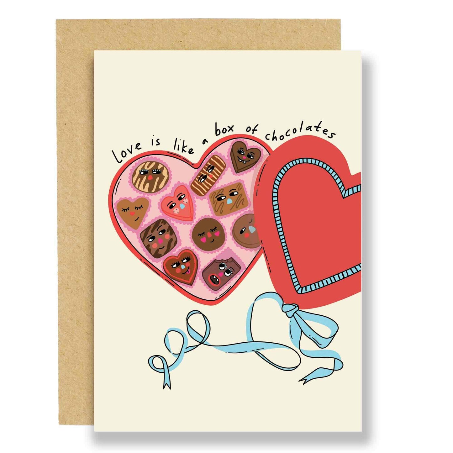 Love Is Like A Box Of Chocolates Greeting Card