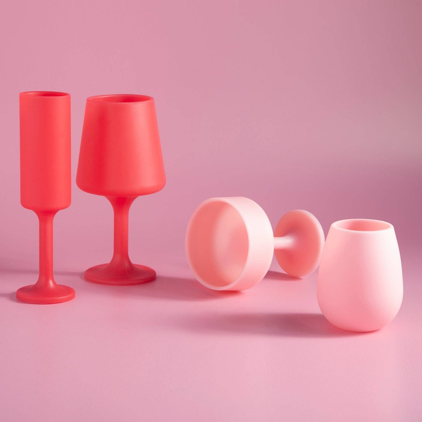 Cherry + Blush Fegg Silicone Unbreable Glases