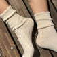 Le Bon Shoppe Linen Natural Scallop Socks