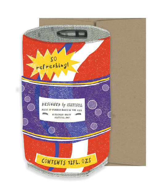 Isatopia Die Cut Cola Greeting Card