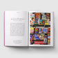 Open book showing a page with text and an image of vintage product packaging.