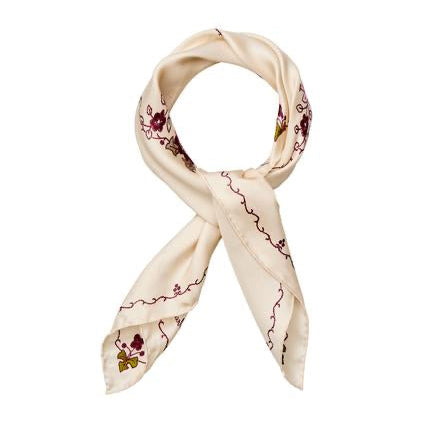 Becksöndergaard Birch White Brodaria Sia Silk Scarf