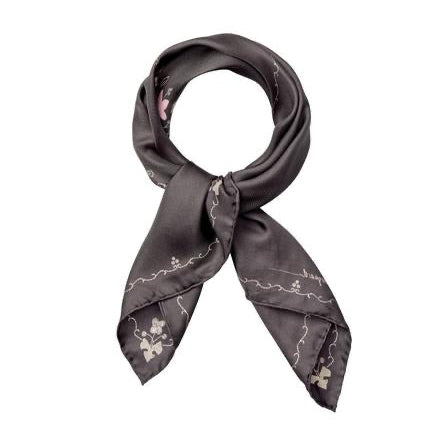 Becksöndergaard Forged Iron Gray Brodaria Sia Silk Scarf