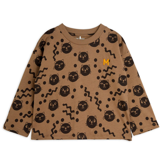 Mini Rodini Squiggly Cats Long Sleeve Tee