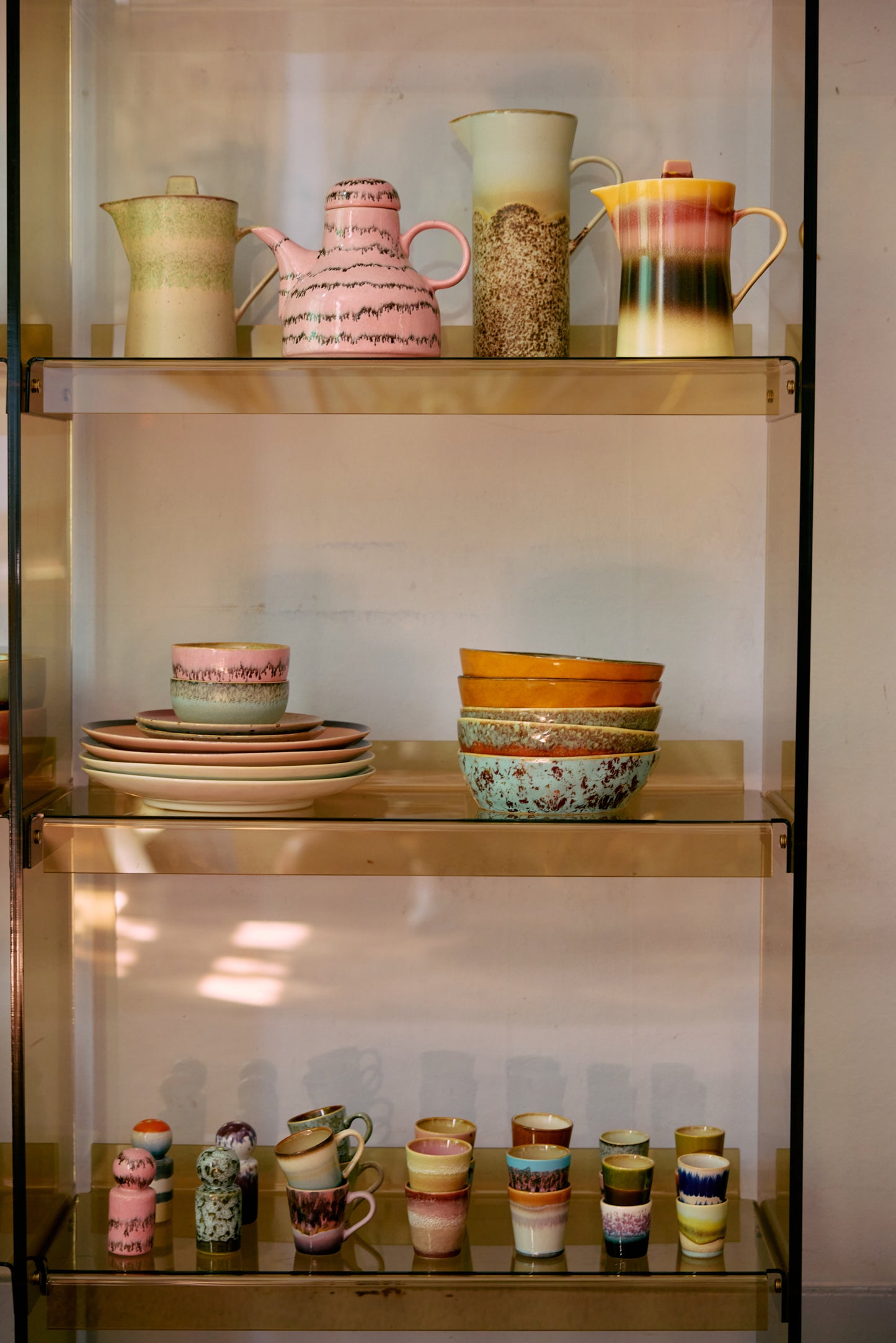 HKliving 70's Ceramics Brutalism Espresso Mugs (Set of 4)