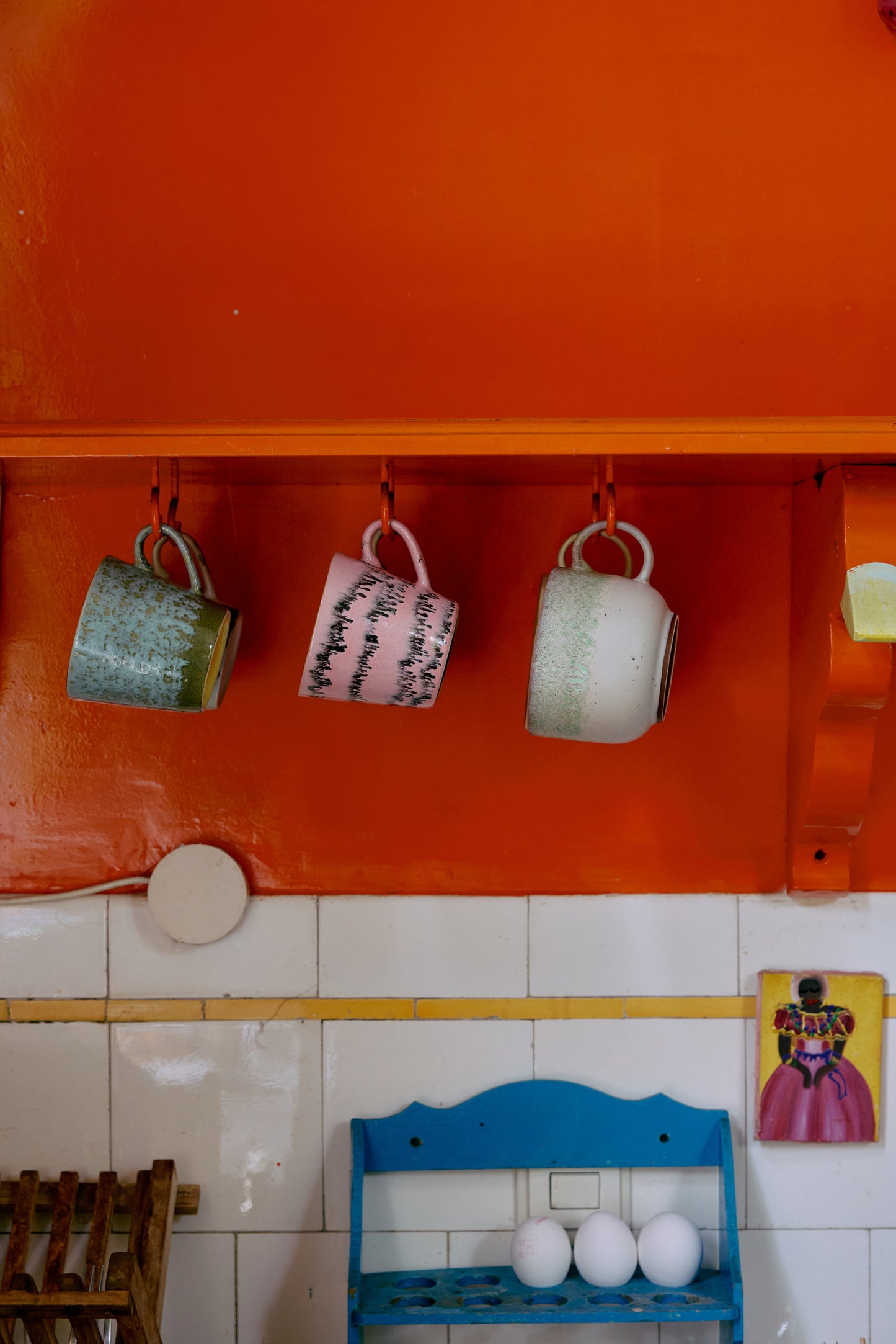 HKliving 70's Ceramics Dada Cappuccino Mugs (Set of 4)