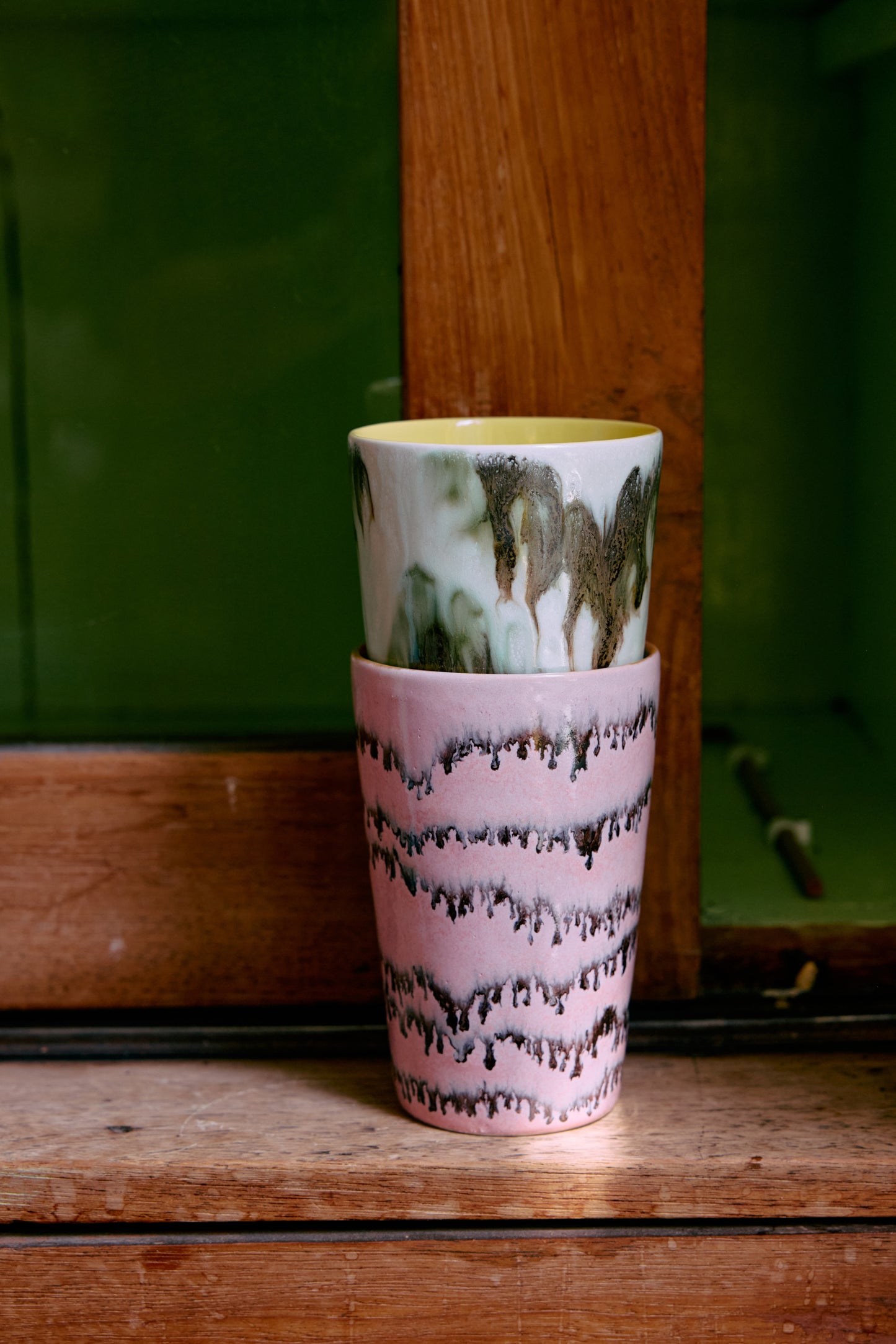 HKliving 70's Ceramics Baroque Tea Mugs (Set of 2)