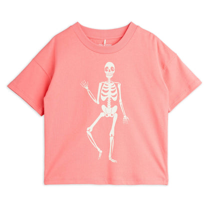 Mini Rodini Pink Skeleton Tee