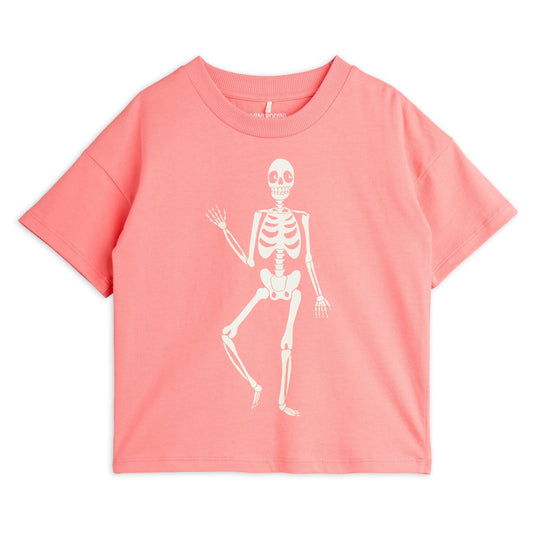 Mini Rodini Pink Skeleton Tee