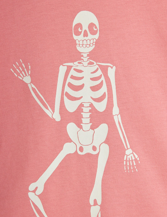 Mini Rodini Pink Skeleton Tee