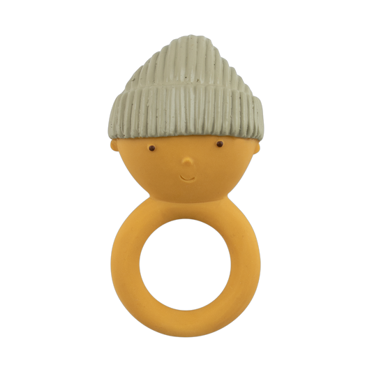 Gommu Ring Baby - Natural Rubber Teething Ring: Peach