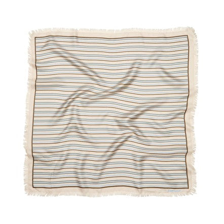 Becksöndergaard Birch White Scallopia Striped Sia Scarf
