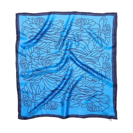 Becksöndergaard Azure Blue Stencia Tulip Sia Scarf