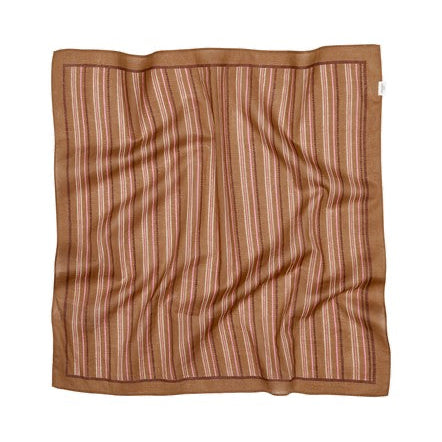 Becksöndergaard Wood Thrush Brown Scallopia Striped Cotta Scarf