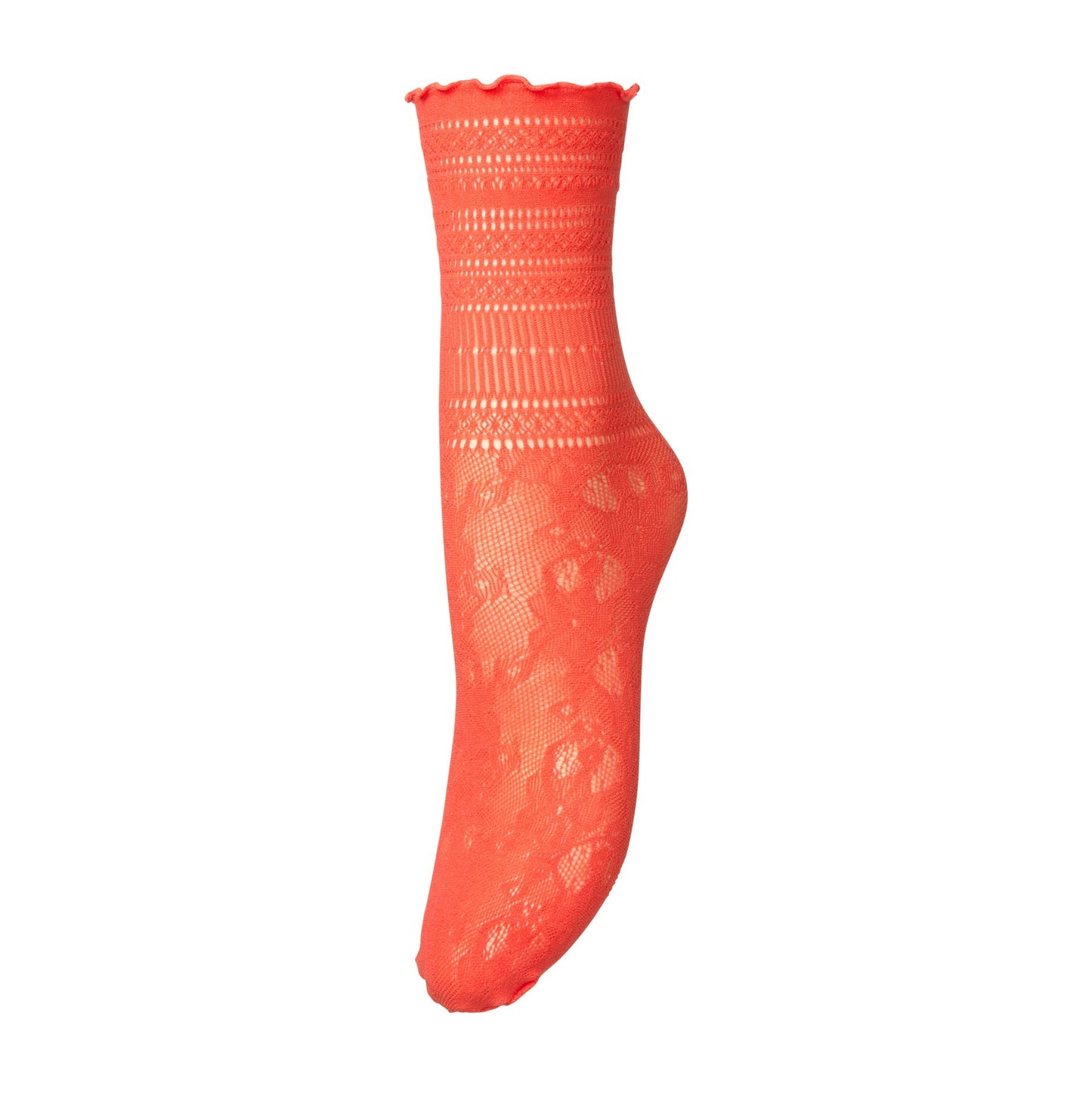 Becksöndergaard Grenadine Red Bloom Lace Sock