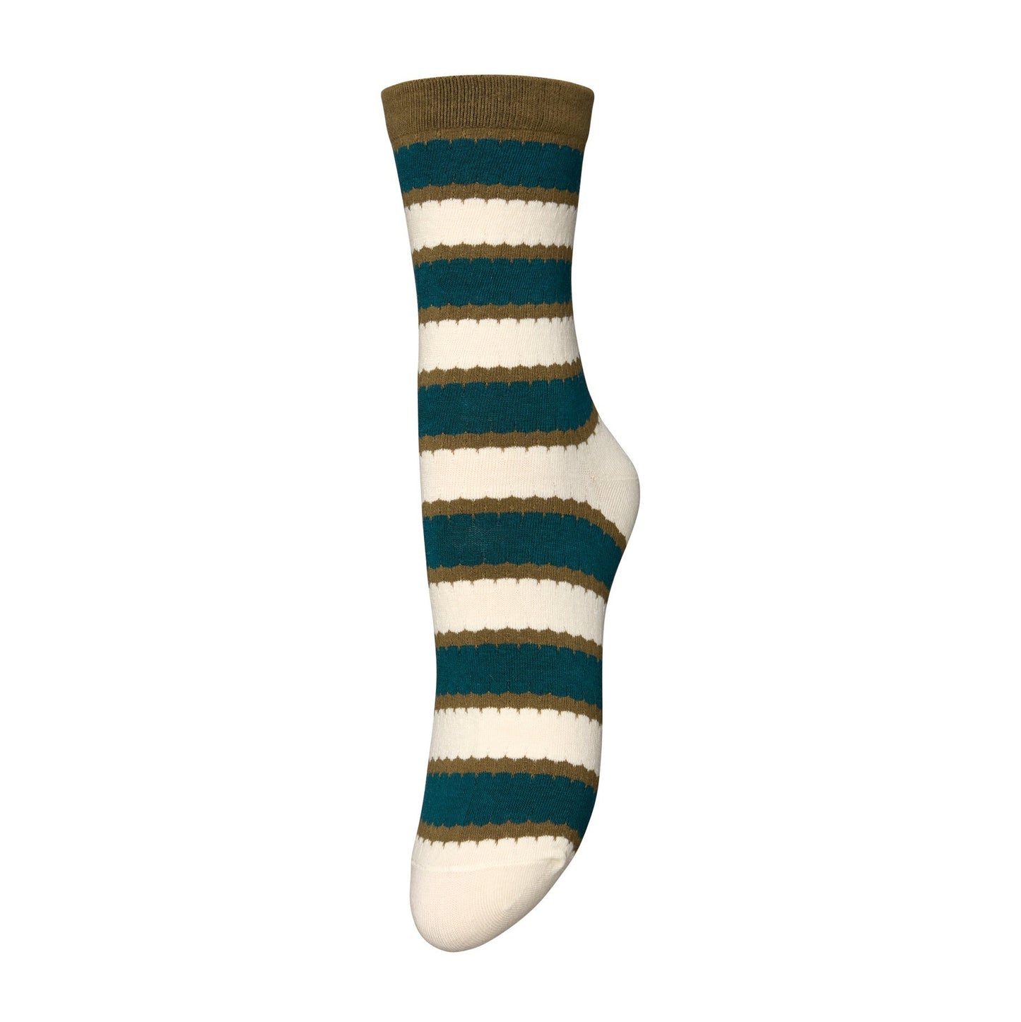 Becksöndergaard Mediteal Green Scallopia Cotta Sock