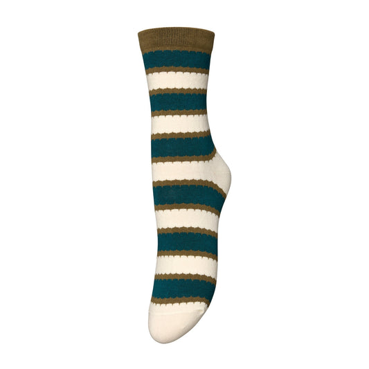 Becksöndergaard Mediteal Green Scallopia Cotta Sock