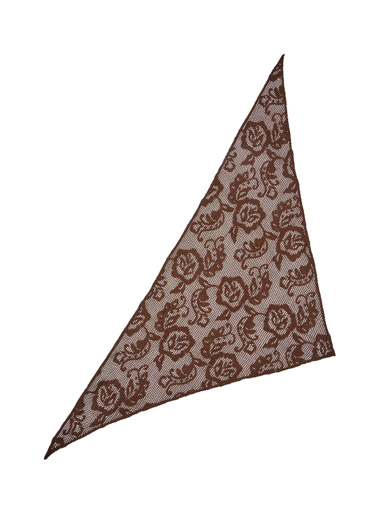 Becksöndergaard Hot Fudge Brown Croflora Triangle Scarf