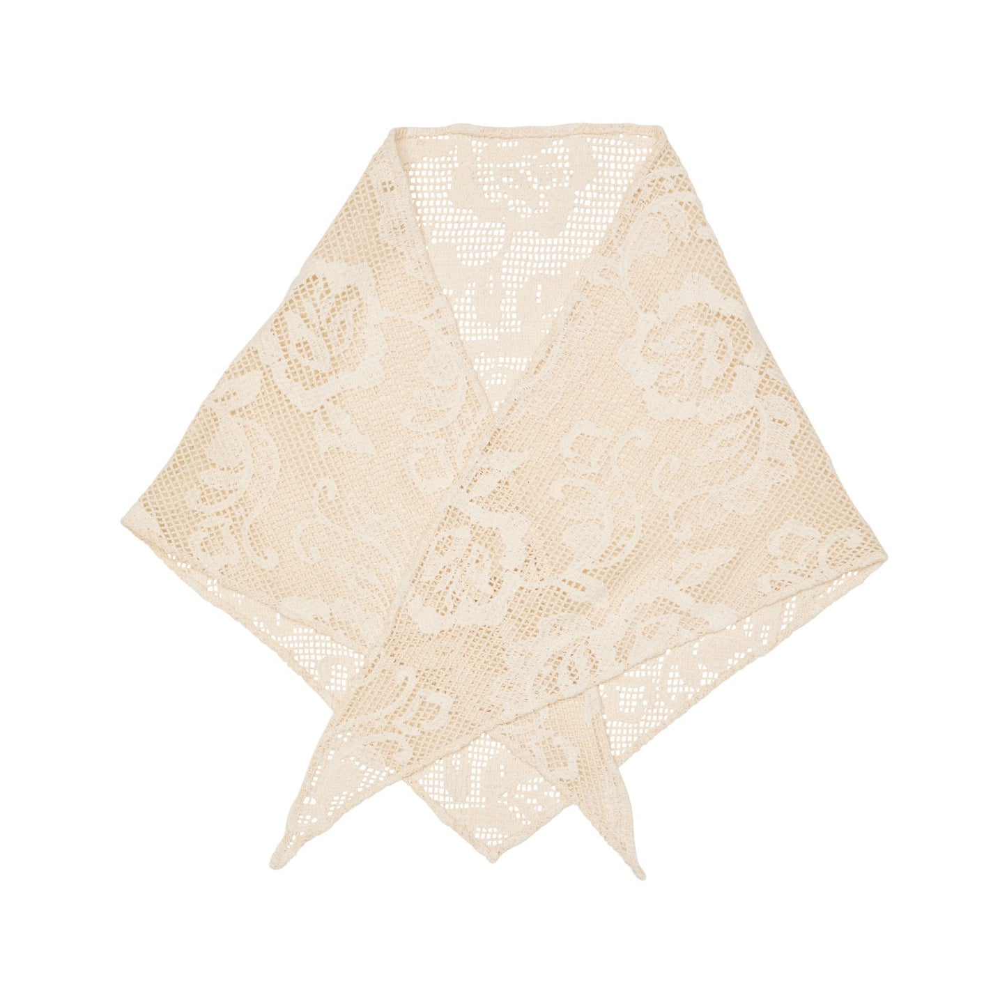 Becksöndergaard Birch White Croflora Triangle Scarf