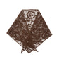 Becksöndergaard Hot Fudge Brown Croflora Triangle Scarf