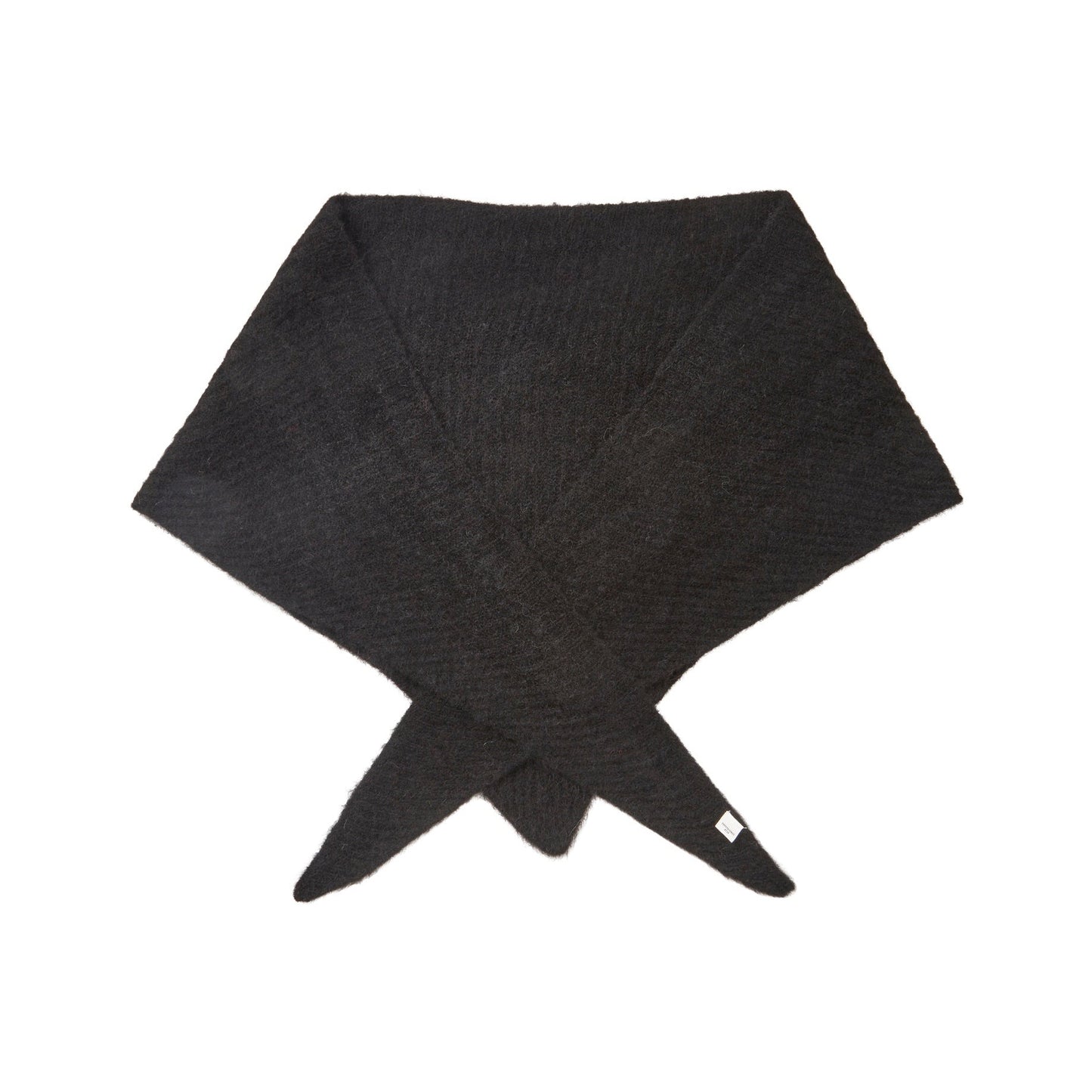 Becksöndergaard Black Alpaca Wool Triangle Scarf